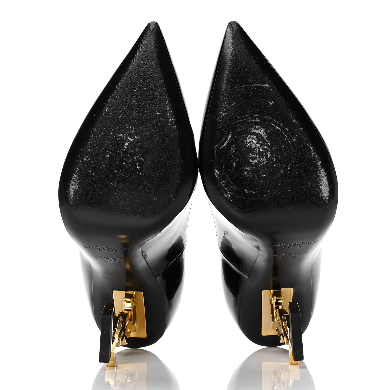 Saint Laurent Patent Opyum 110 Pumps 37.5 Black Gold 7 of 11