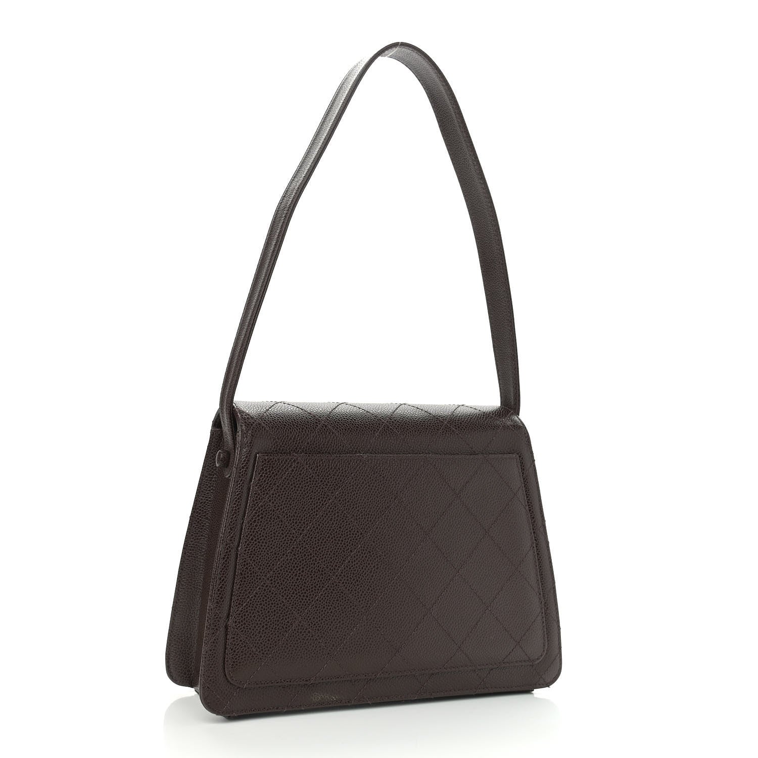 Chanel Caviar Flap Shoulder Bag Brown 3 of 15