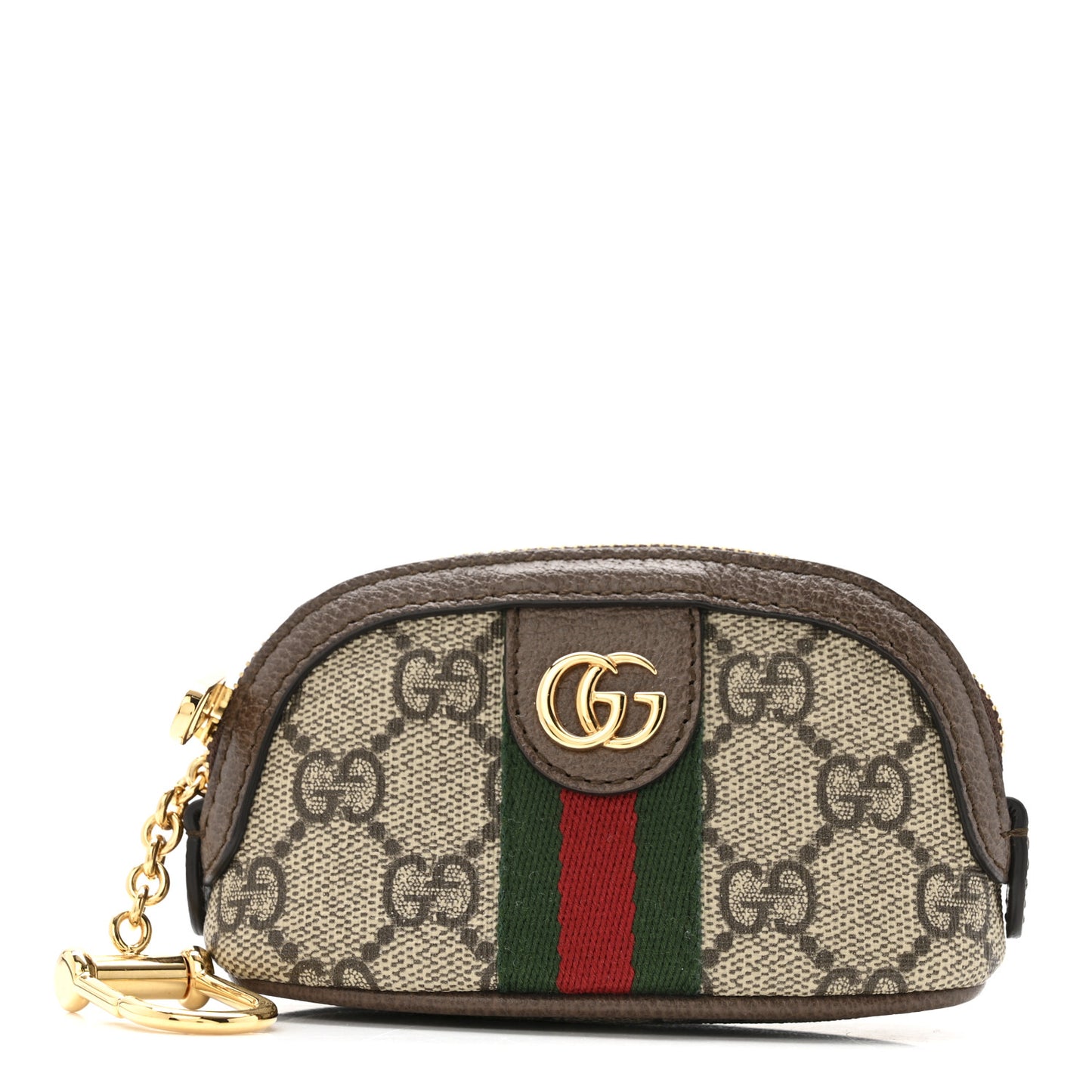 GG Supreme Monogram Web Ophidia Dome Key Pouch Beige New Acero