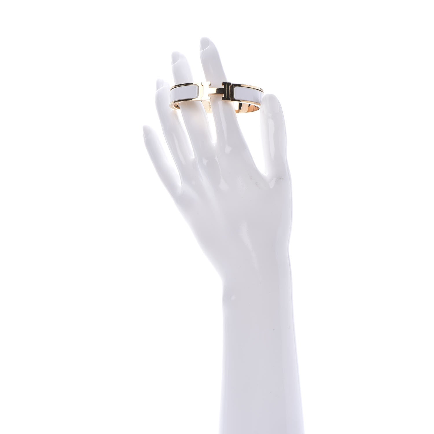Hermes Enamel Narrow Clic Clac H Bracelet PM White 3 of 14