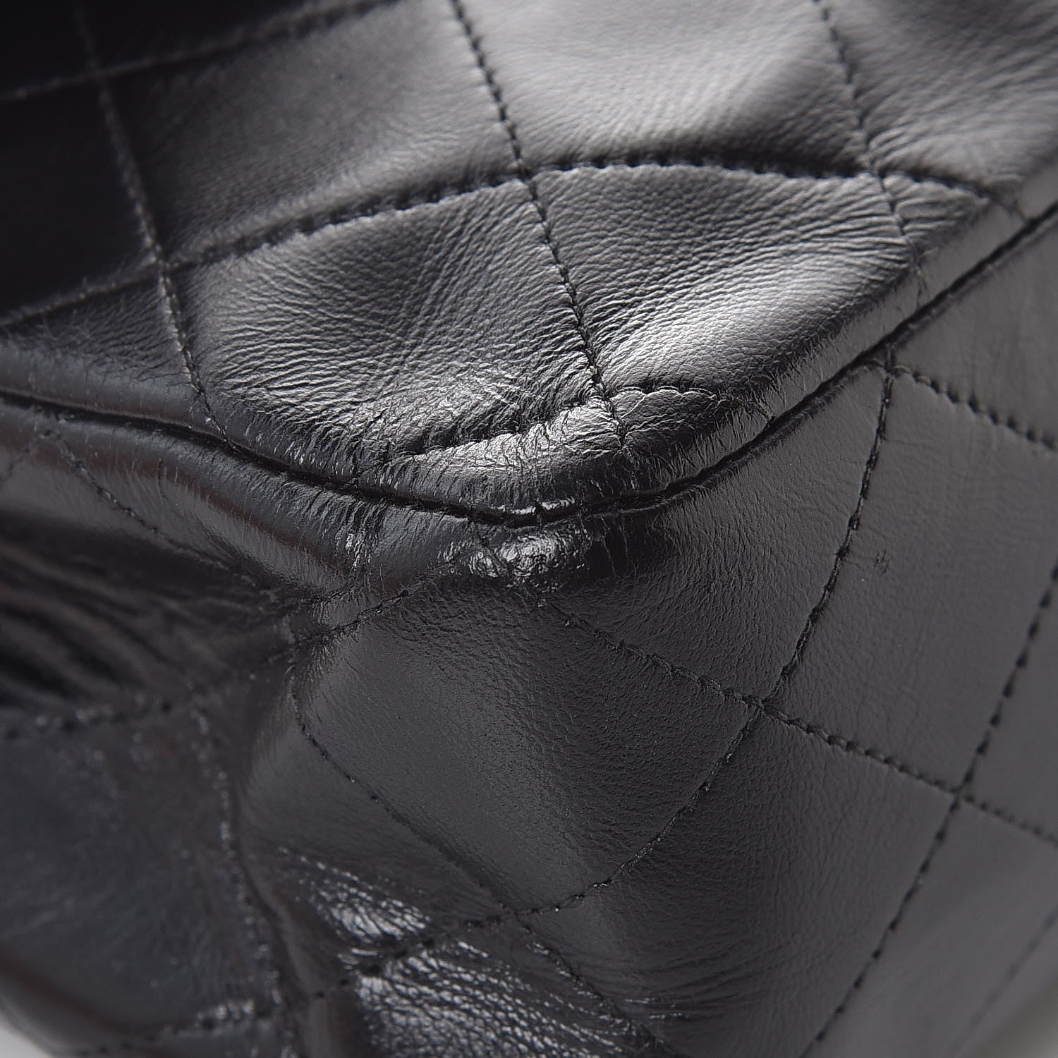 Chanel Lambskin Quilted Medium Double Flap Black 10 of 15