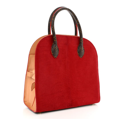 Louis Vuitton Monogram Calf Hair Spikes Iconoclasts Christian Louboutin Tote Red 3 of 11