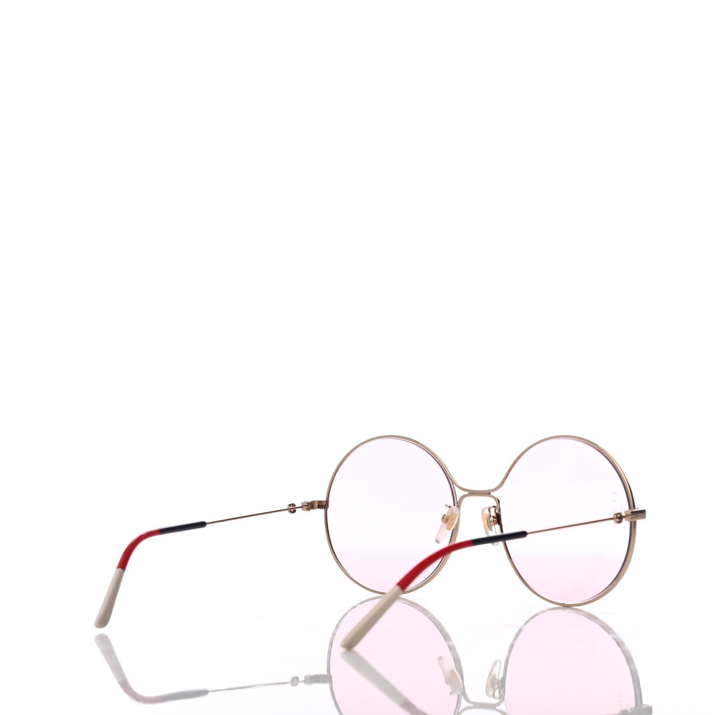 Round Sunglasses GG0395S Red Blue White
