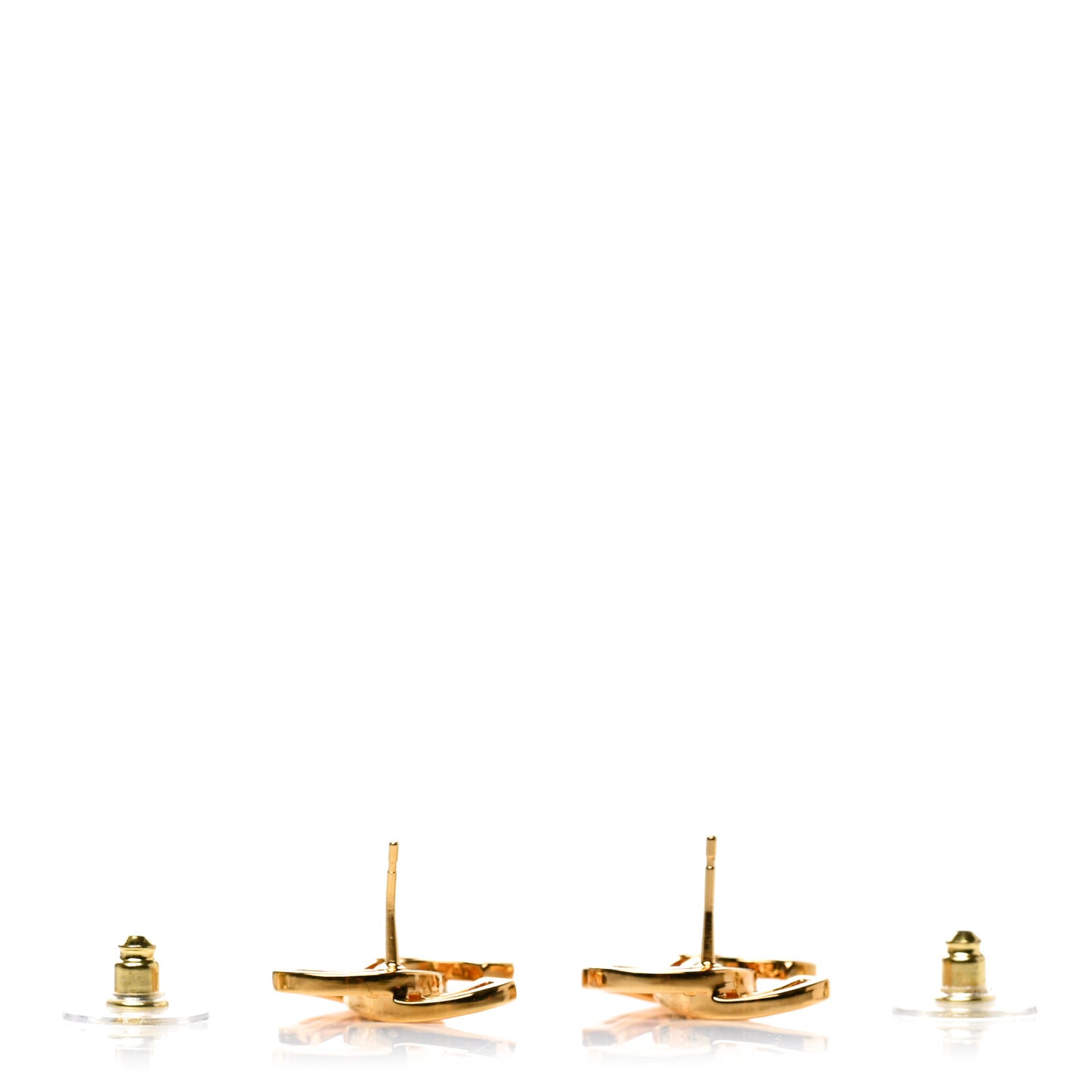Metal Obazine CC Earrings Gold