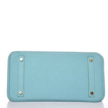 Hermes Togo Birkin 30 Bleu Atoll 6 of 35