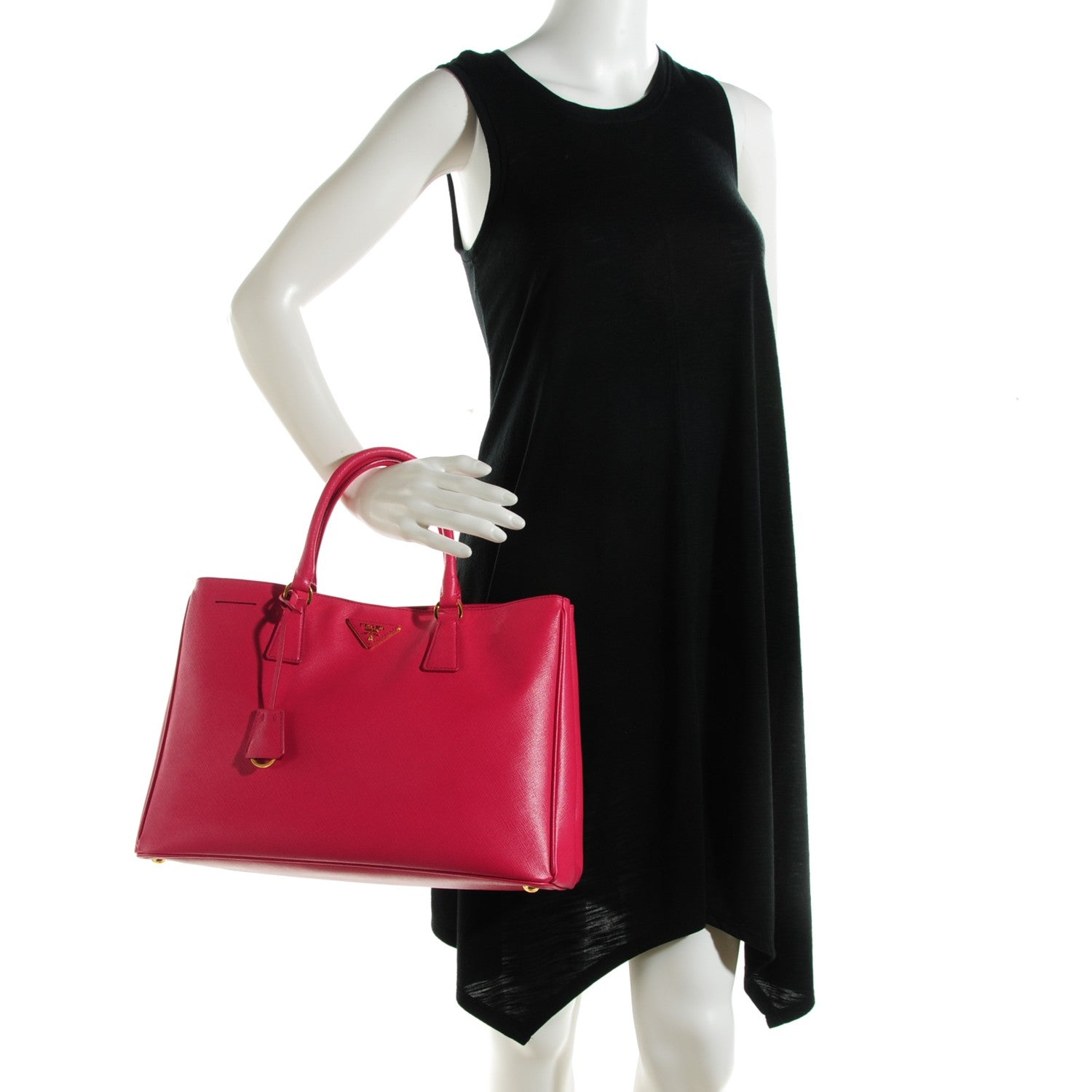 Prada Saffiano Lux Large Tote Peonia 2 of 7