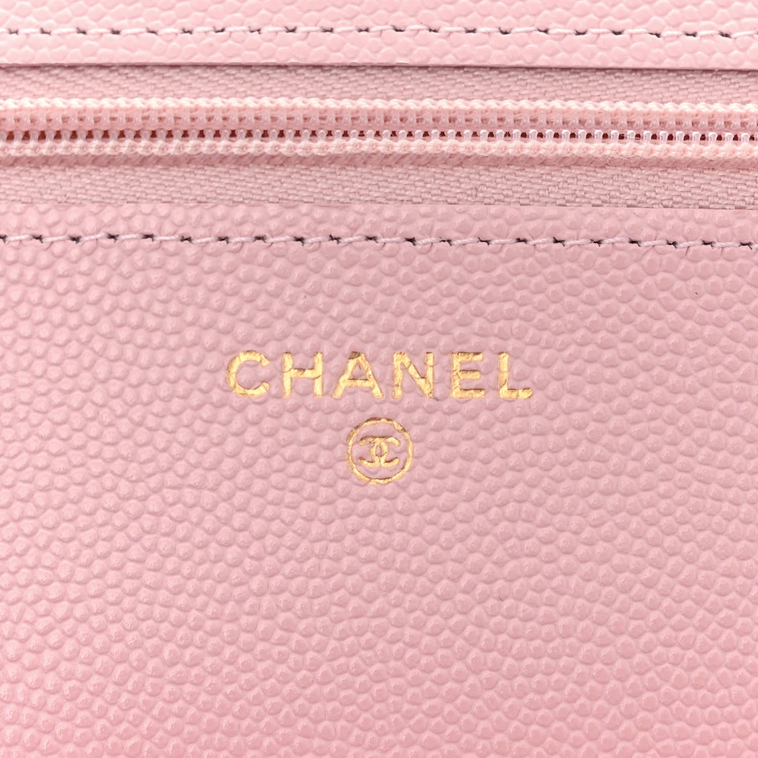 Chanel Caviar Quilted Wallet on Chain WOC Light Pink 6 of 11