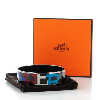 Hermes Enamel Printed Medium Capitales Bracelet 70 5 of 5
