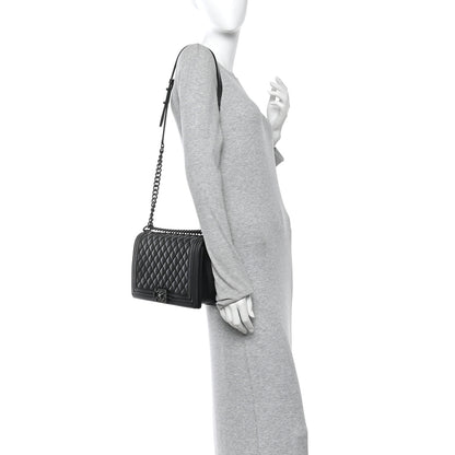 Chanel Caviar Quilted New Medium Boy Flap So Black 2 of 10