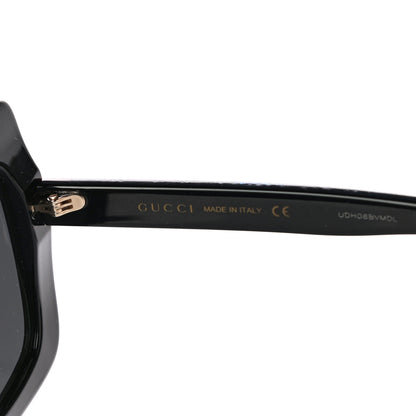 Gucci Acetate Oversize Stripe Sunglasses GG0328S Black Multi 5 of 7