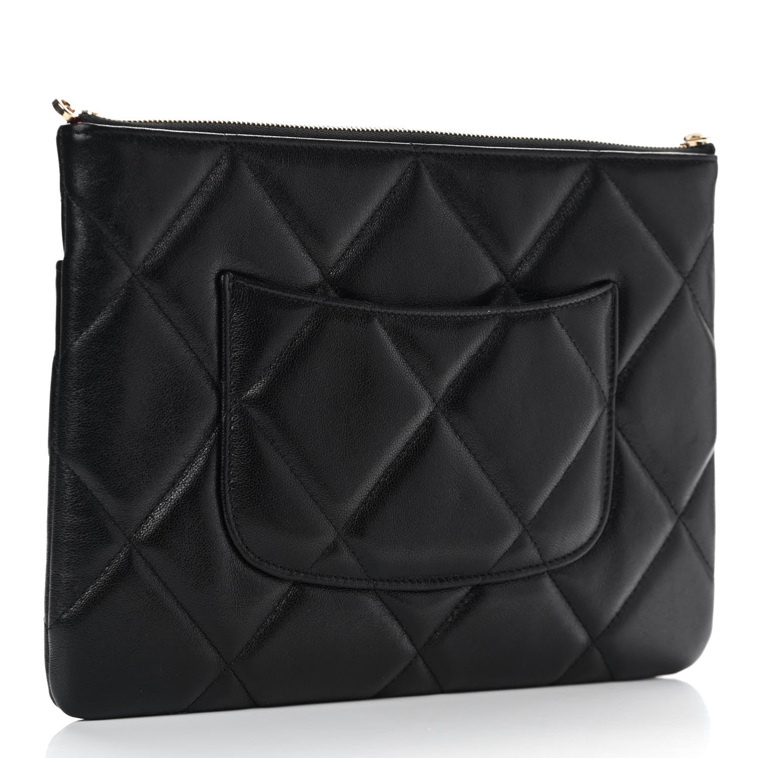 Chanel Goatskin Quilted Chanel 19 Pouch Black 2 of 10