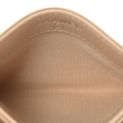 Chanel Caviar Quilted Card Holder Beige 5 of 9