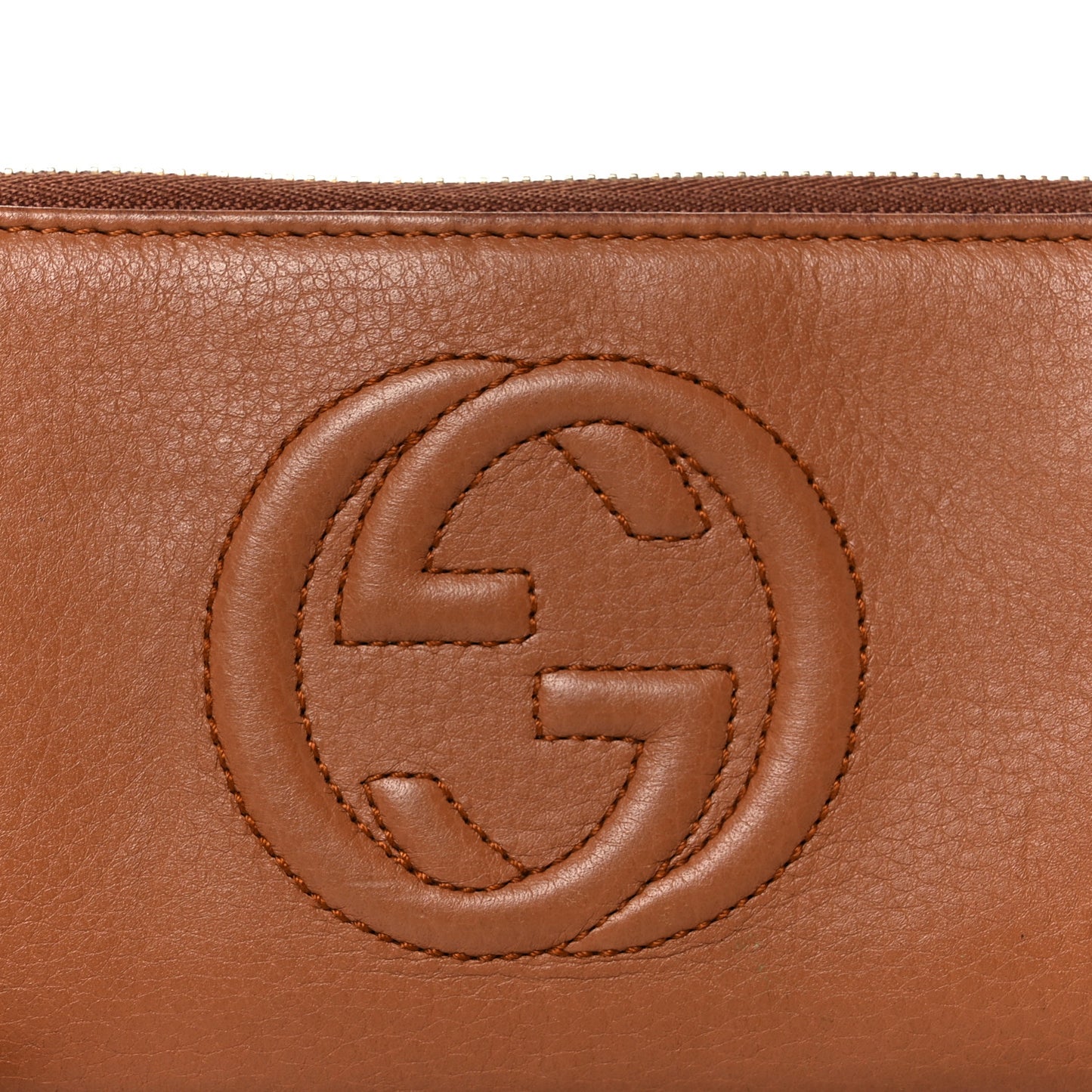 Pebbled Calfskin Soho Zip Around Wallet Dusty Blush