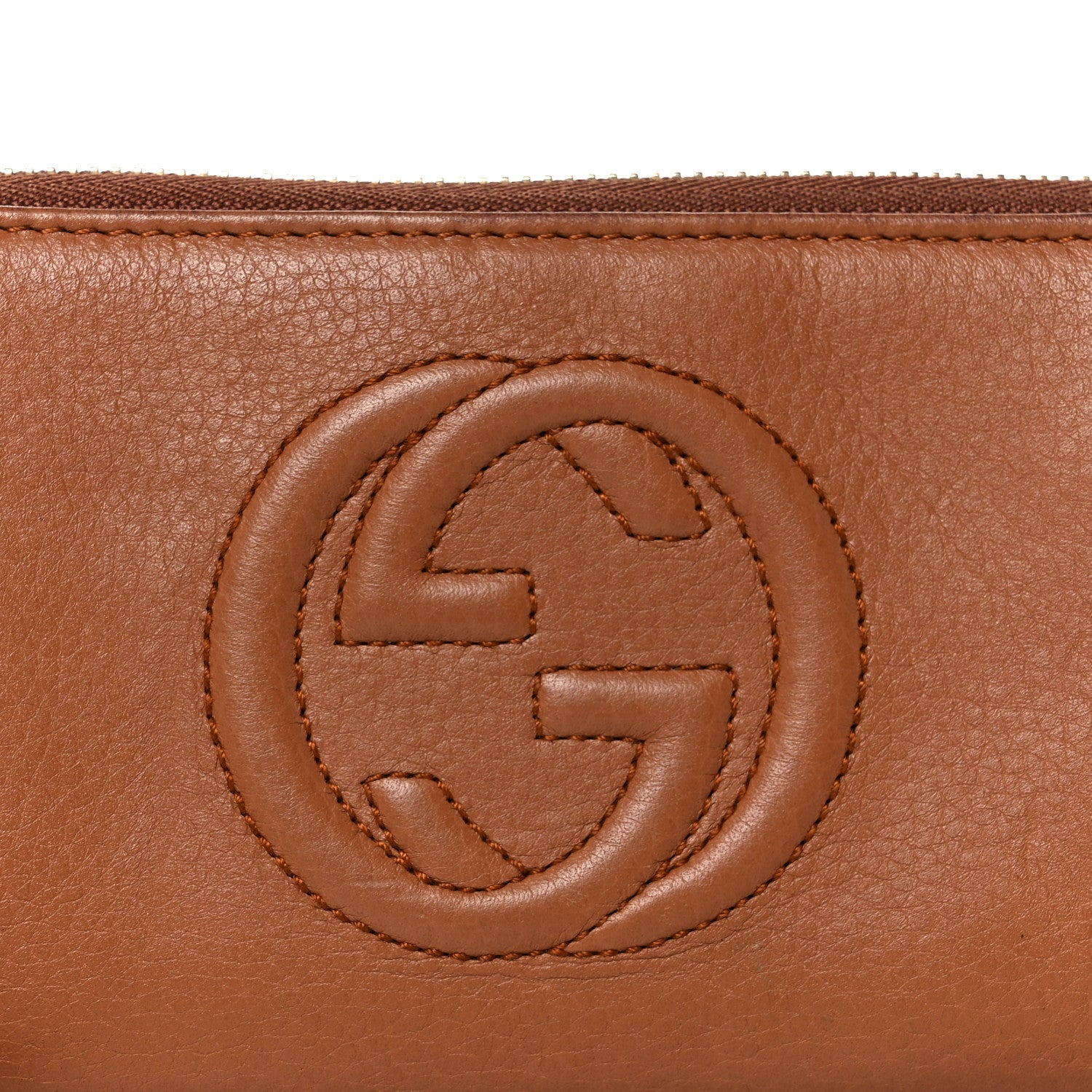 Gucci Pebbled Calfskin Soho Zip Around Wallet Dusty Blush 8 of 8