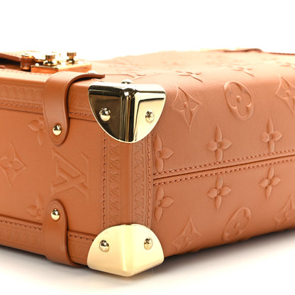 Louis Vuitton Calfskin Debossed Monogram Side Trunk Tan 7 of 8