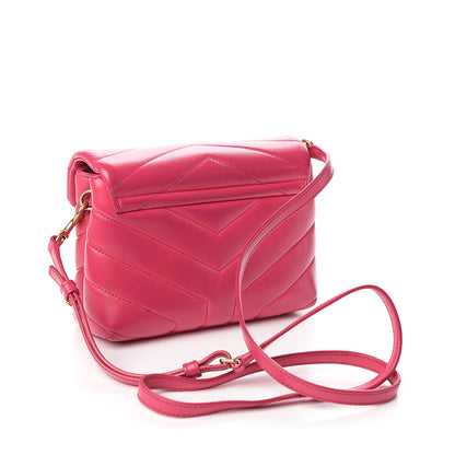 Saint Laurent Calfskin Y Quilted Monogram Toy Loulou Crossbody Bag Freesia 3 of 17