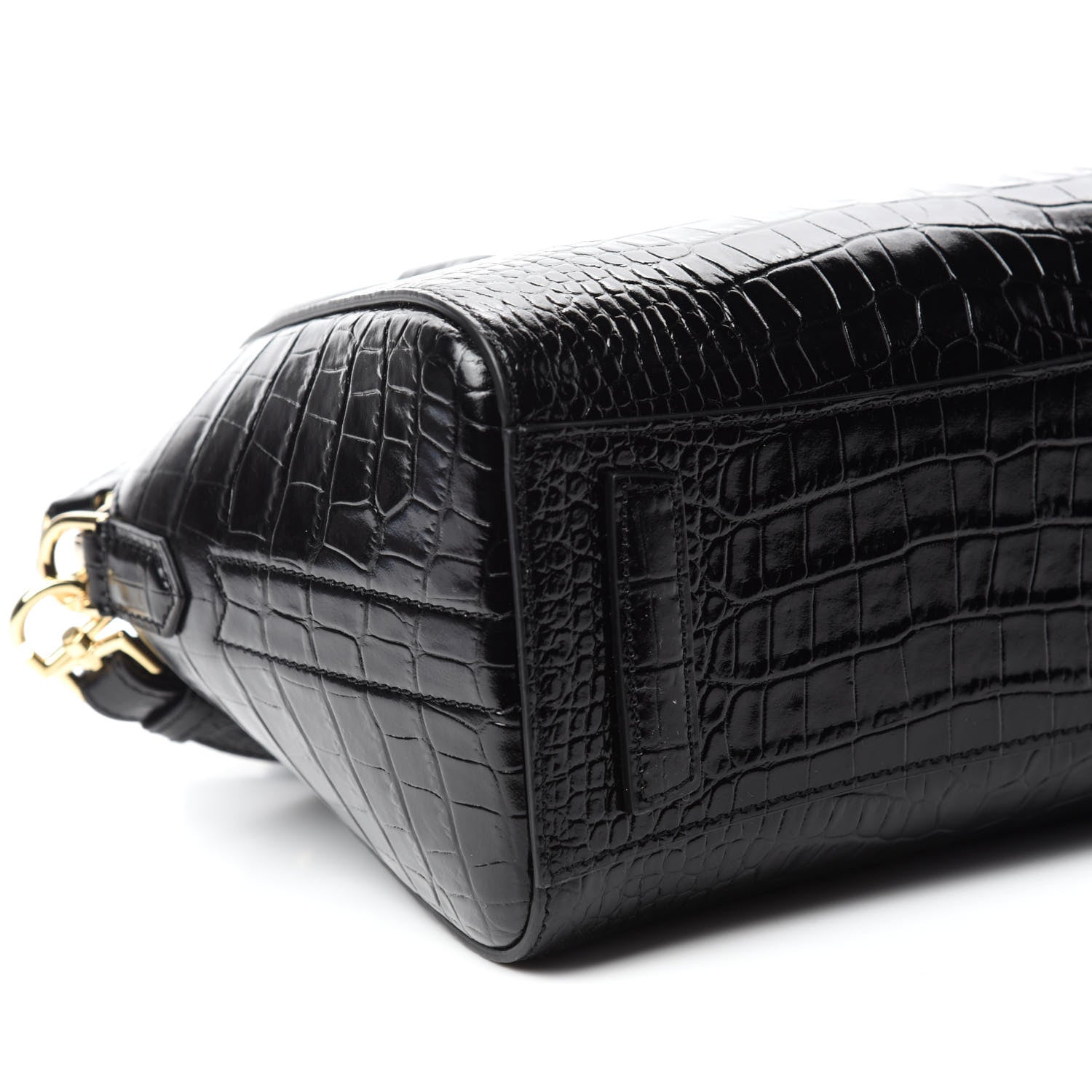 Givenchy Calfskin Crocodile Embossed Mini Antigona Black 6 of 10