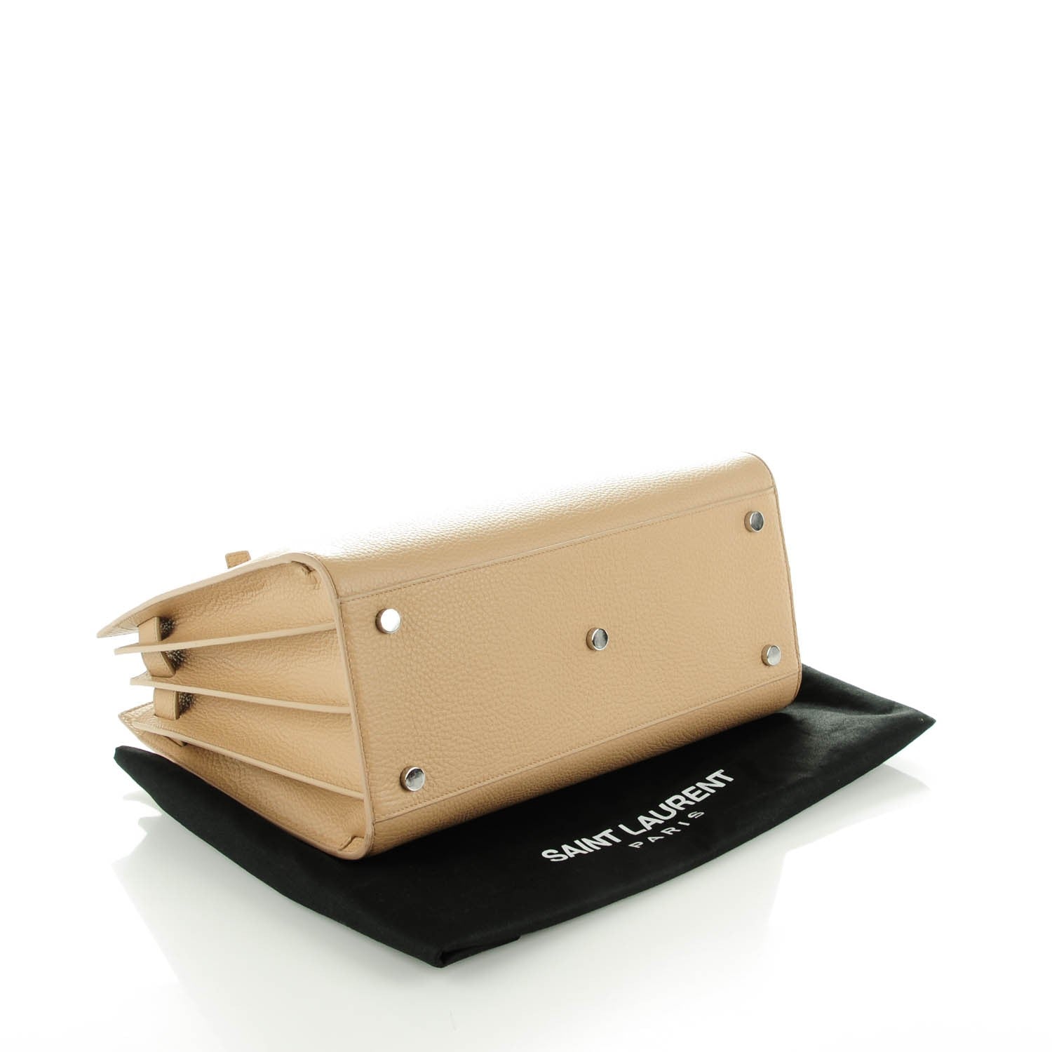 Saint Laurent Grained Calfskin Small Sac De Jour Dark Beige 4 of 7