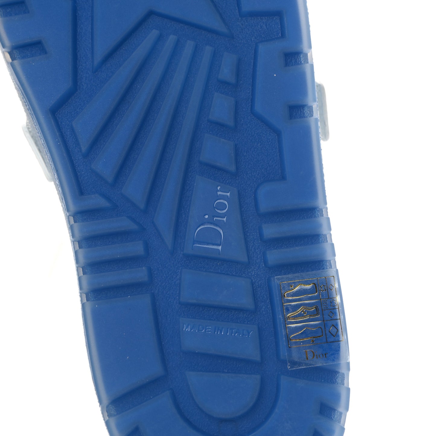 Calfskin Clear Rubber Dior-ID Platform Sneakers 37.5 White Deep Blue