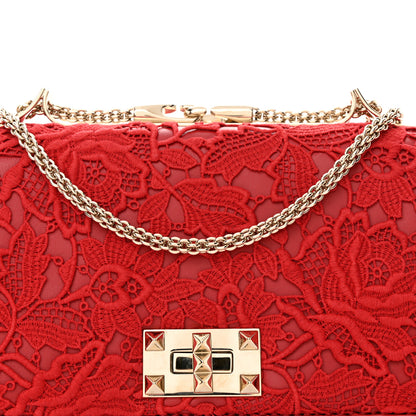 Valentino Garavani Nappa Lace Girello Flap Red 7 of 10