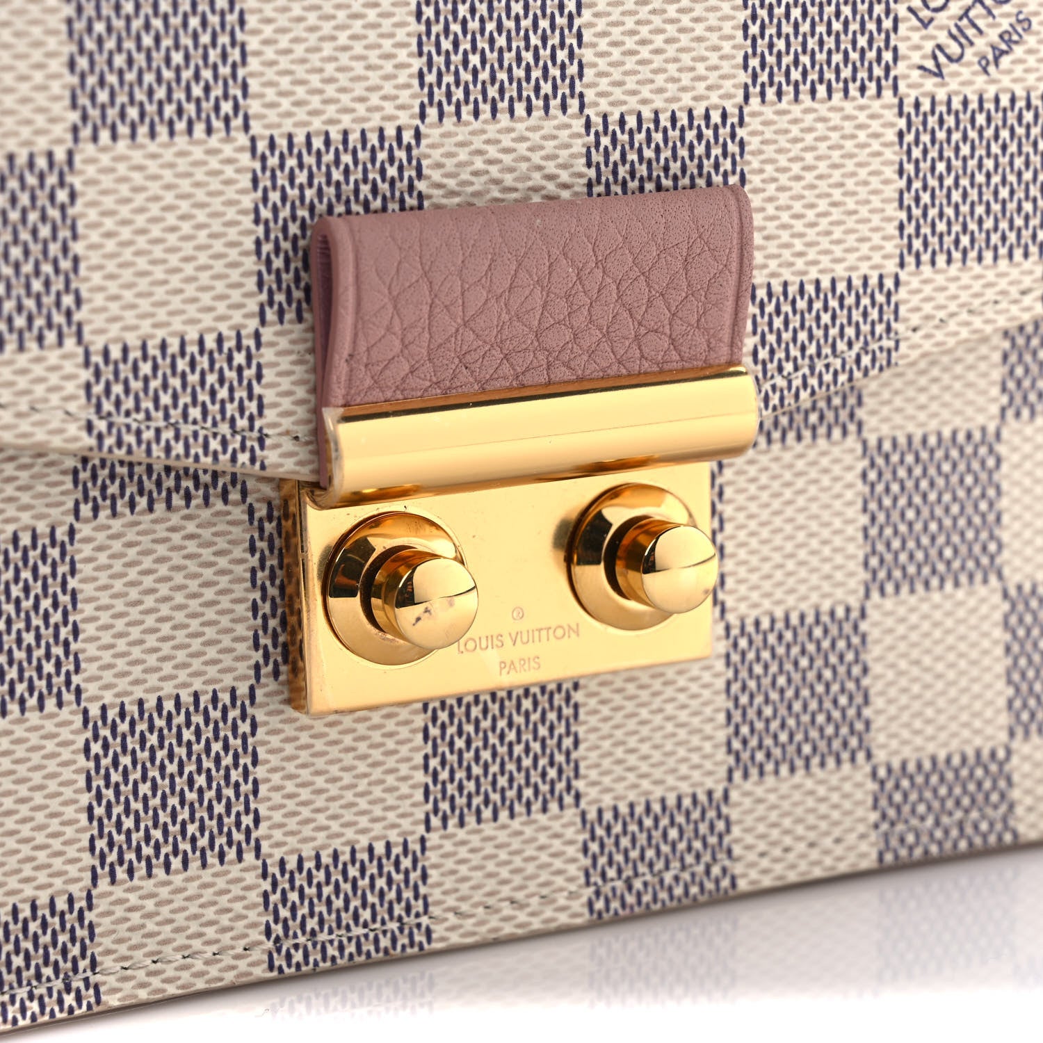 Louis Vuitton Damier Azur Croisette Chain Wallet Rose Ballerine 9 of 11