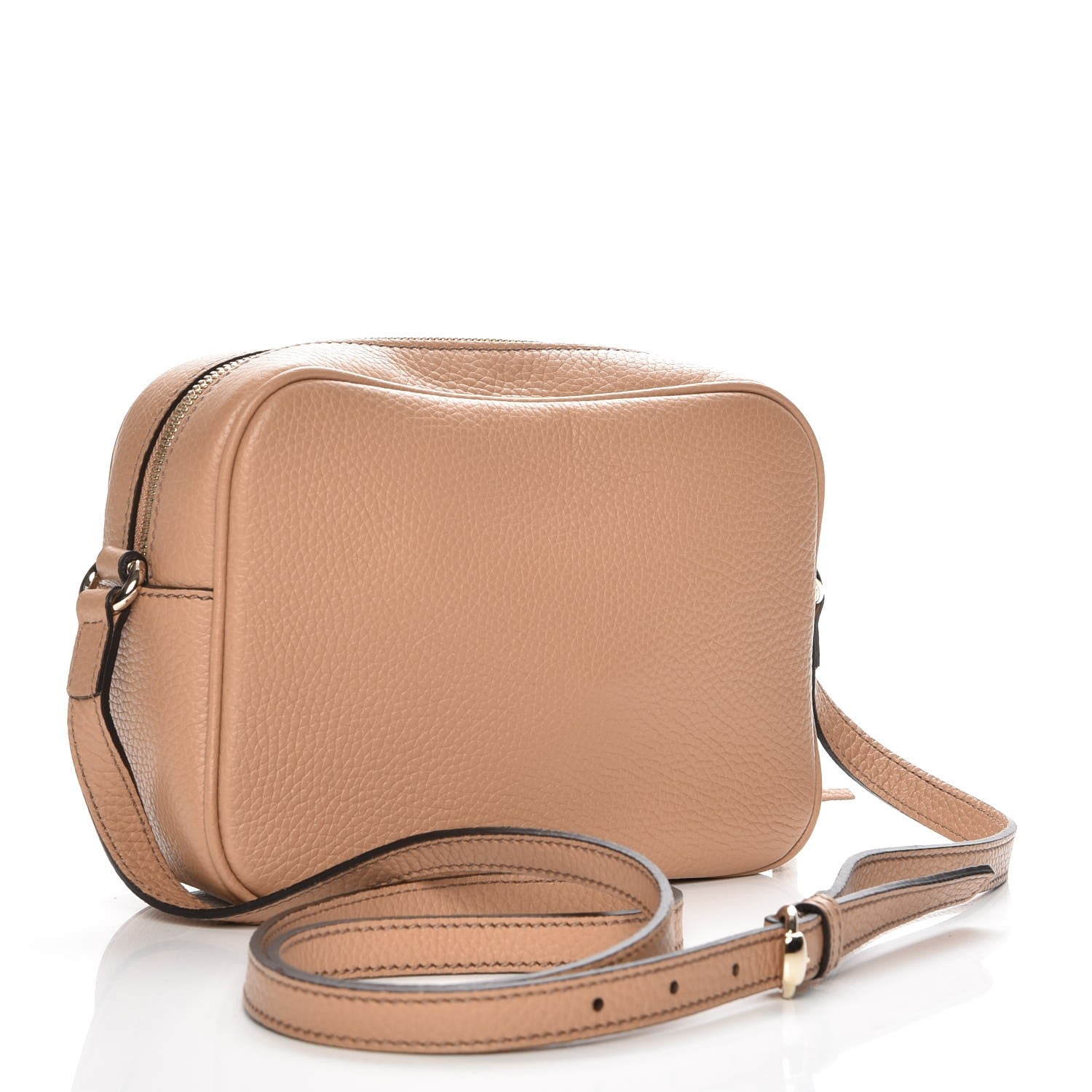 Gucci Pebbled Calfskin Small Soho Disco Bag Rose Beige 3 of 7