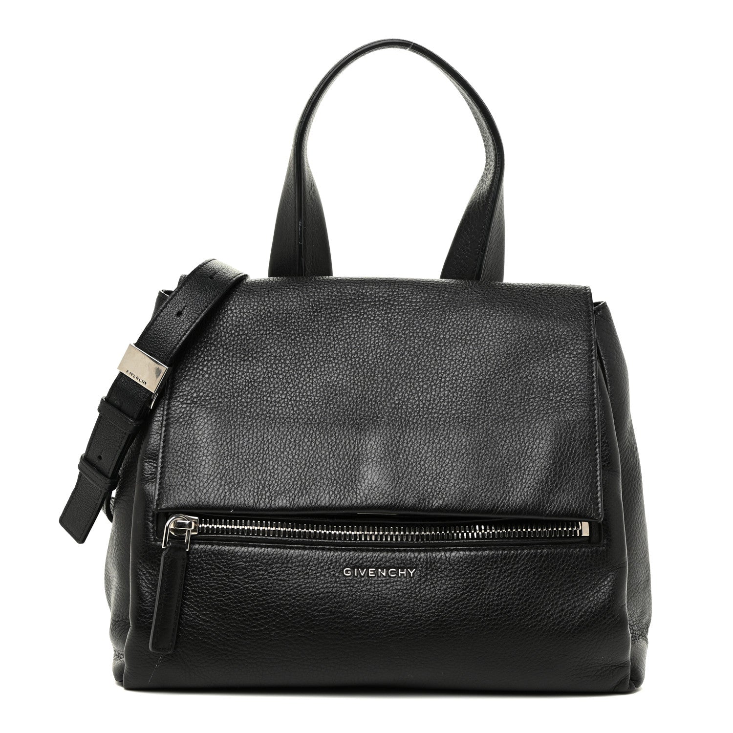Givenchy Pebbled Calfskin Small Pandora Pure Flap Bag Dark Brown 1 of 30