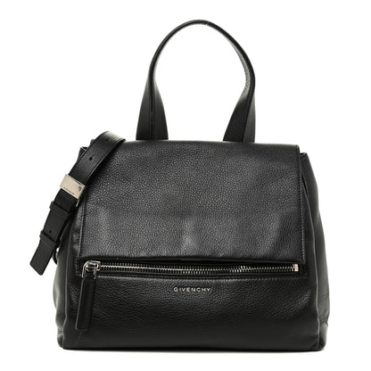 Givenchy Pebbled Calfskin Small Pandora Pure Flap Bag Dark Brown 1 of 30