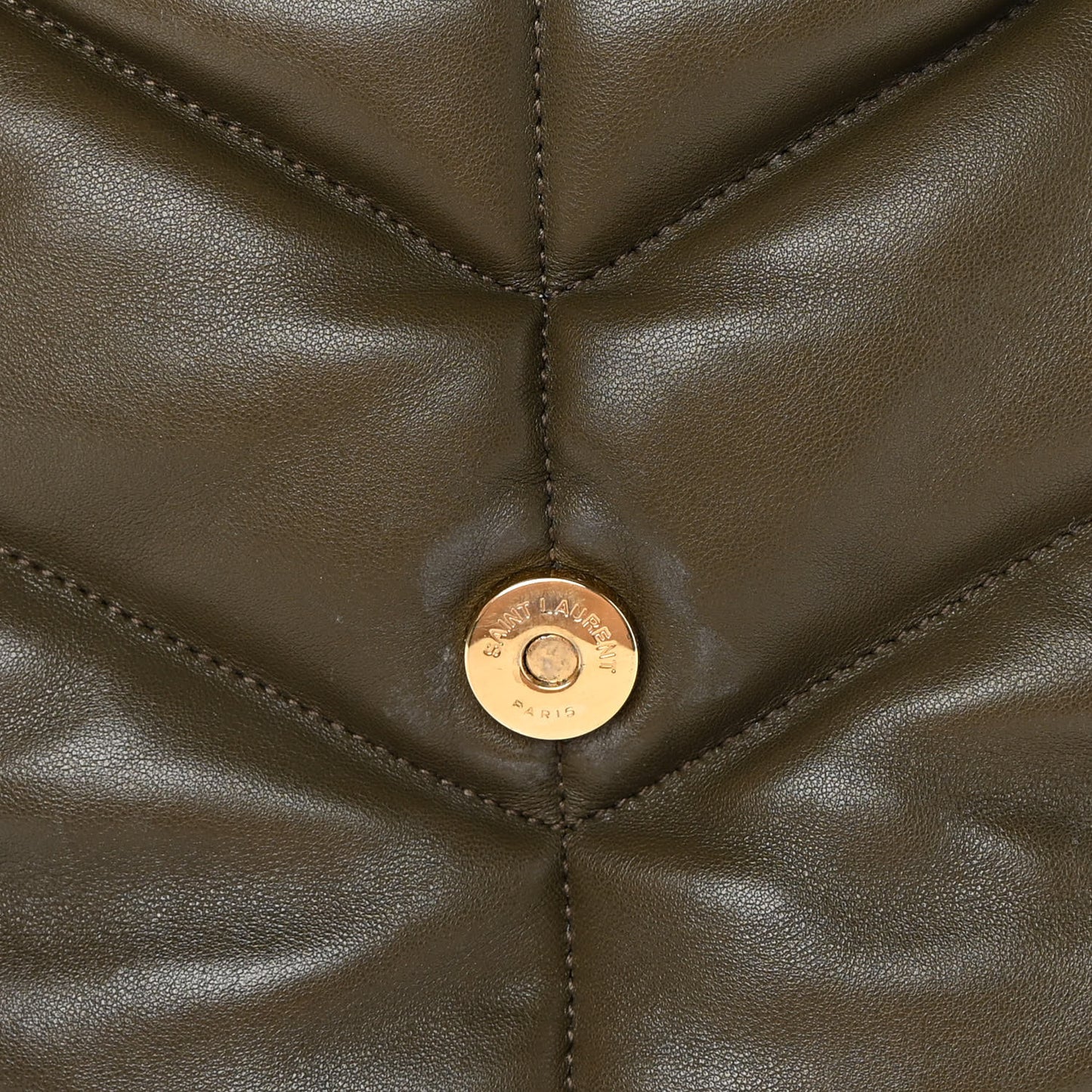 Lambskin Quilted Medium Loulou Puffer Monogram Chain Satchel Seaweed