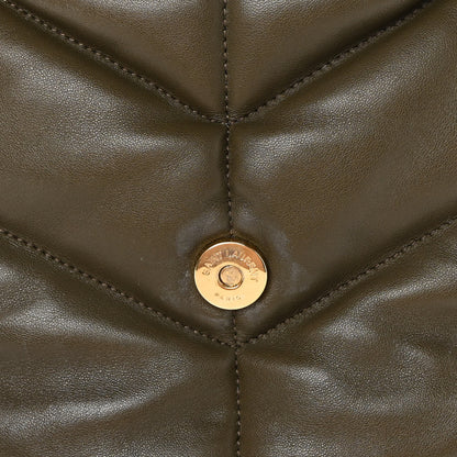 Saint Laurent Lambskin Quilted Medium Loulou Puffer Monogram Chain Satchel Seaweed 7 of 17