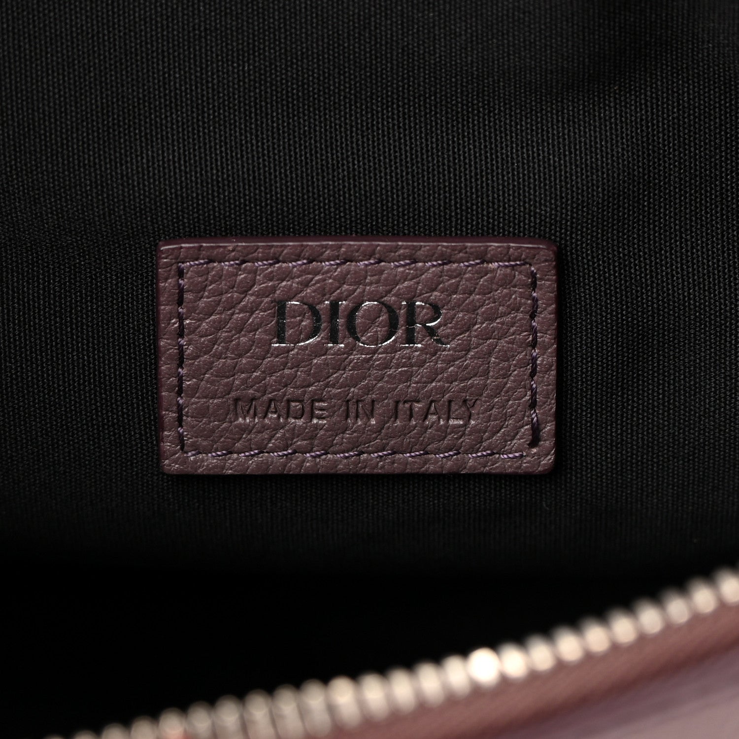 Christian Dior Grained Calfskin Kim Jones Saddle Bag Amaranth 6 of 12