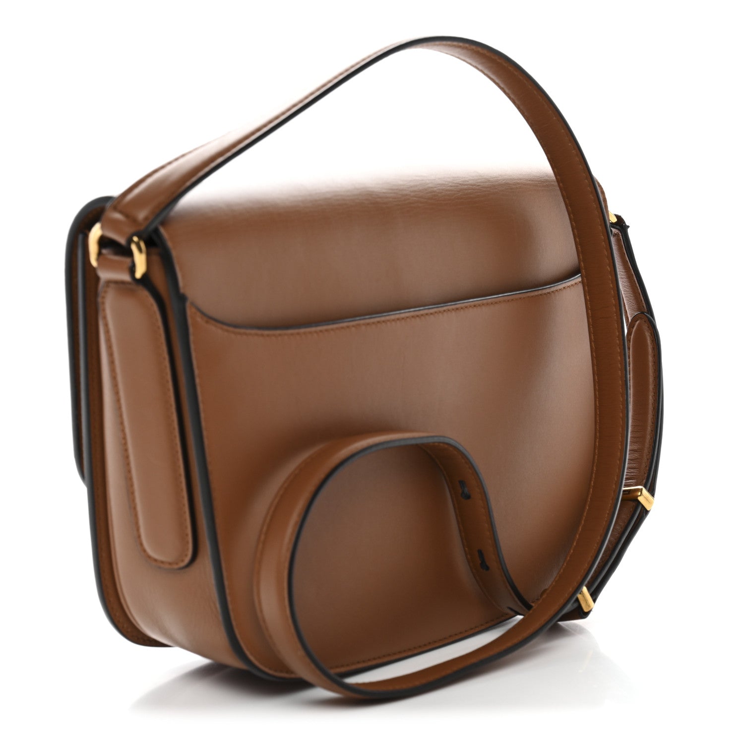 Salvatore Ferragamo Calfskin Trapezio Crossbody Brown 3 of 10