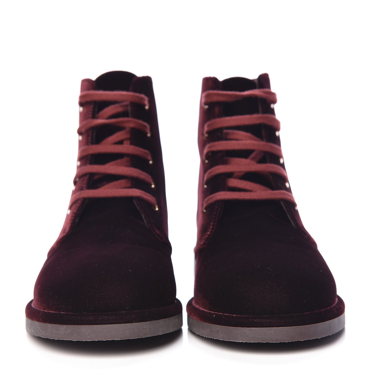 Velvet CC Lace Up Boots 36.5 Burgundy
