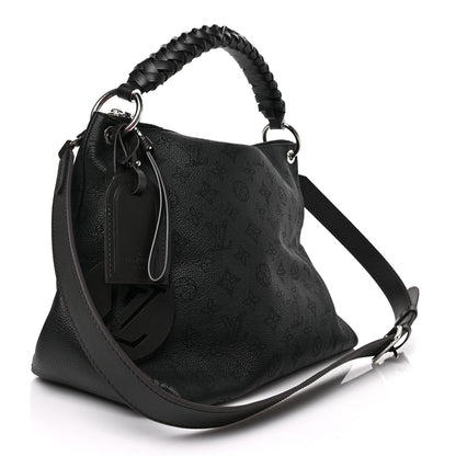 Louis Vuitton Mahina Beaubourg Hobo MM Black 3 of 8