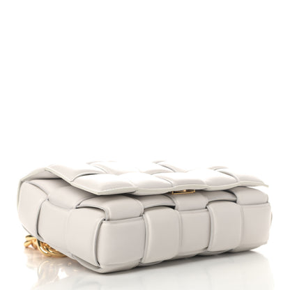 Bottega Veneta Lambskin Maxi Intreccio Padded Chain Cassette Crossbody Bag White 3 of 4