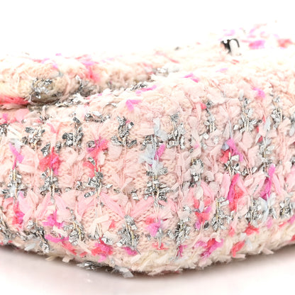 Chanel Tweed Quilted Mini Rectangular Flap Light Pink Silver Blue 9 of 10