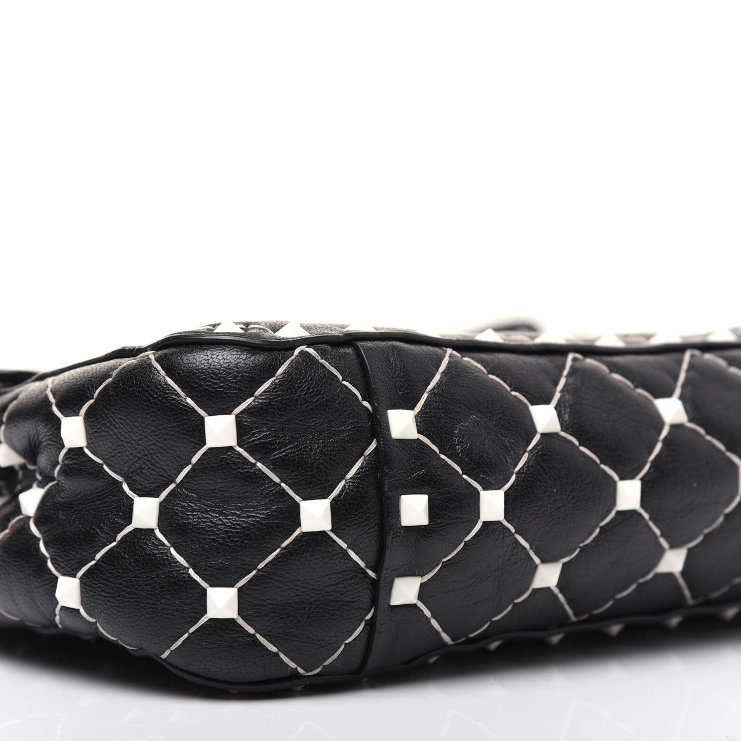Valentino Garavani Lambskin Medium Free Rockstud Spike Shoulder Bag Black 7 of 23