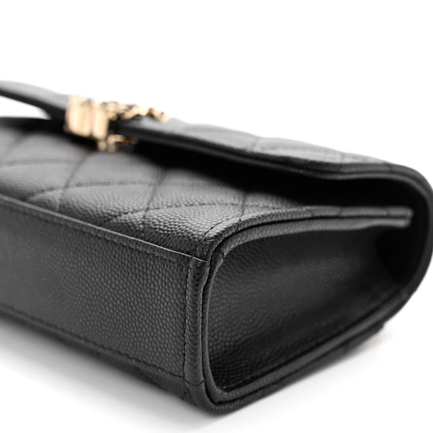 Chanel Caviar Quilted Chain Match Top Handle Phone Holder With Chain Black 10 of 11
