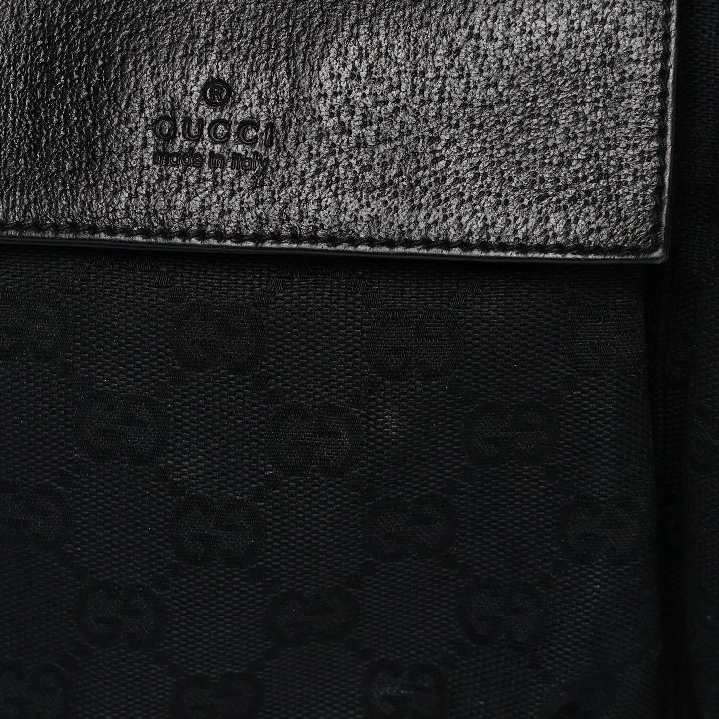 GG Monogram Double Pocket Belt Bag Black