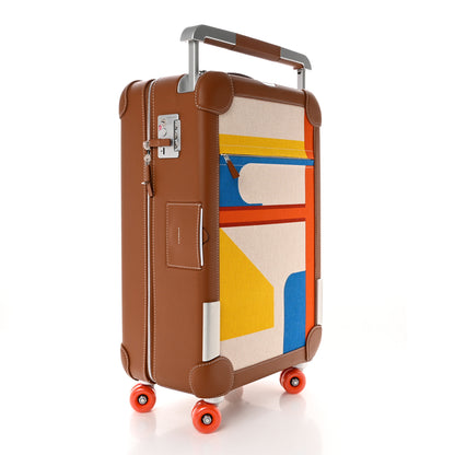 Hermes Canvas Taurillon Regate RMS Rolling Trolley Luggage Multicolor 2 of 8