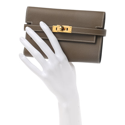 Hermes Epsom Medium Kelly Wallet Etoupe 2 of 10