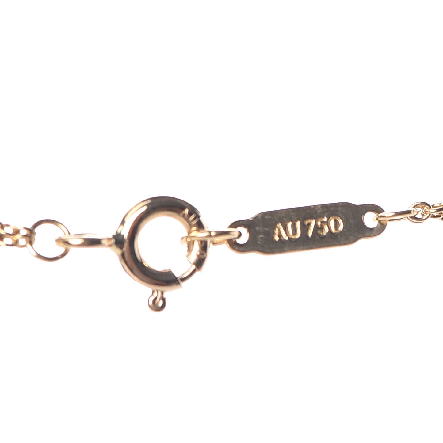 18K Yellow Gold Infinity Double Chain Pendant Necklace
