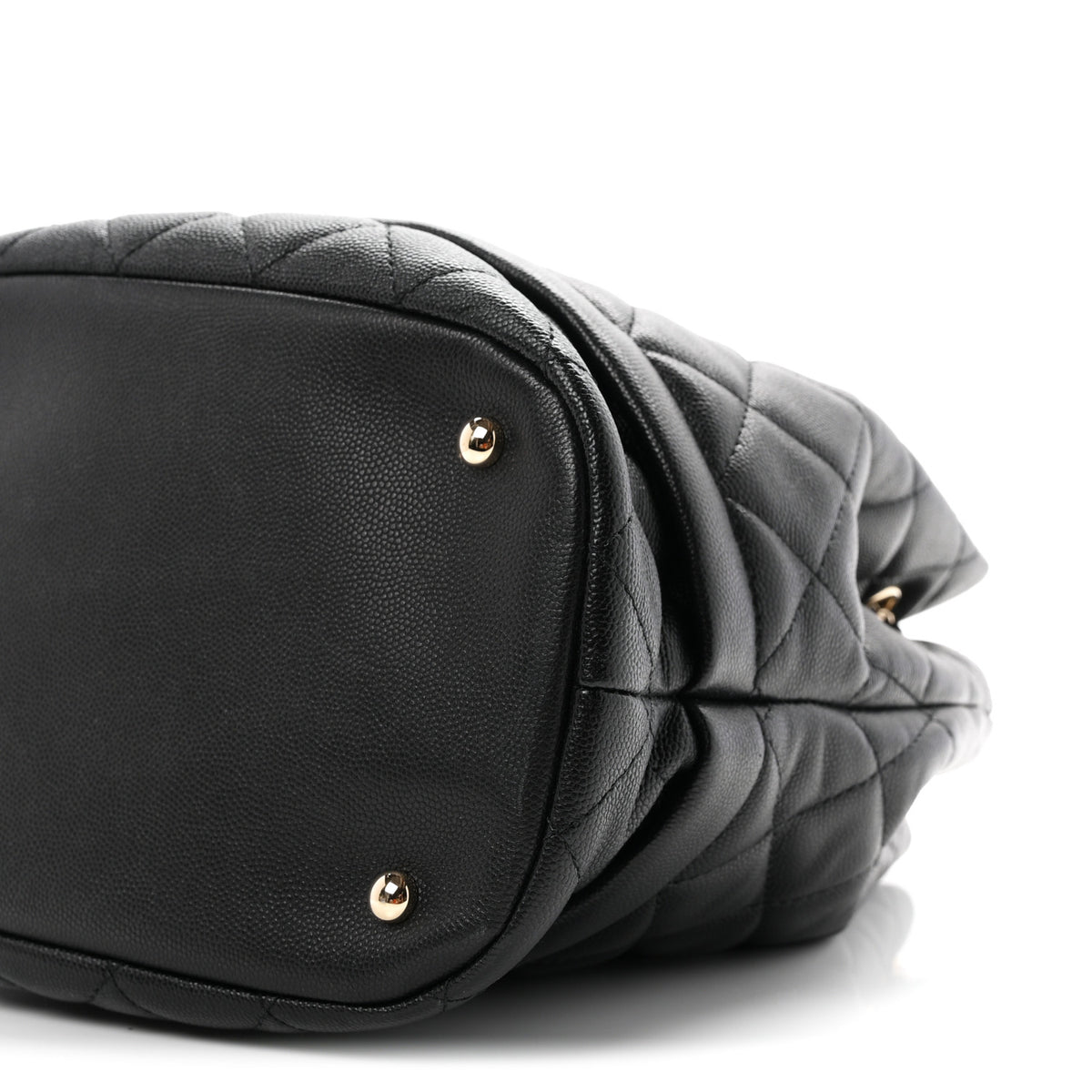 Chanel Caviar Quilted Large Rolled Up Bucket Drawstring Bag Black 10 of 10