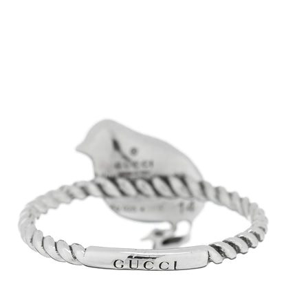 Gucci Sterling Silver Chick Ring 54 6.75 3 of 5
