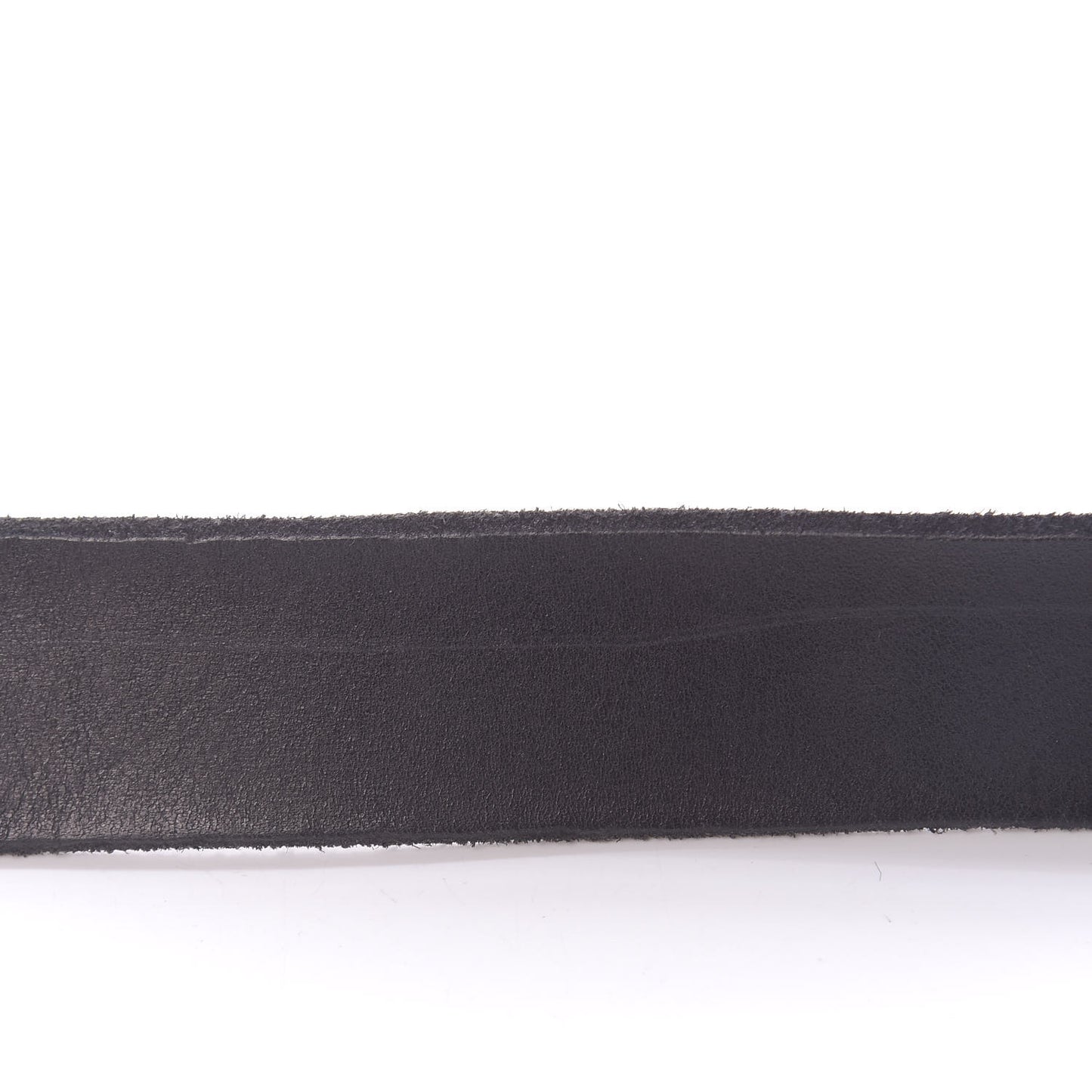 Calfskin Brass Feline Buckle Belt 80 32 Black