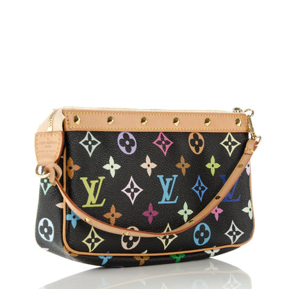 Louis Vuitton Monogram Multicolor Pochette Accessories Black 3 of 8