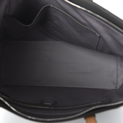 MCM Calfskin Ottomar Monogram Medium Klara Top Zip Tote Charcoal 5 of 9