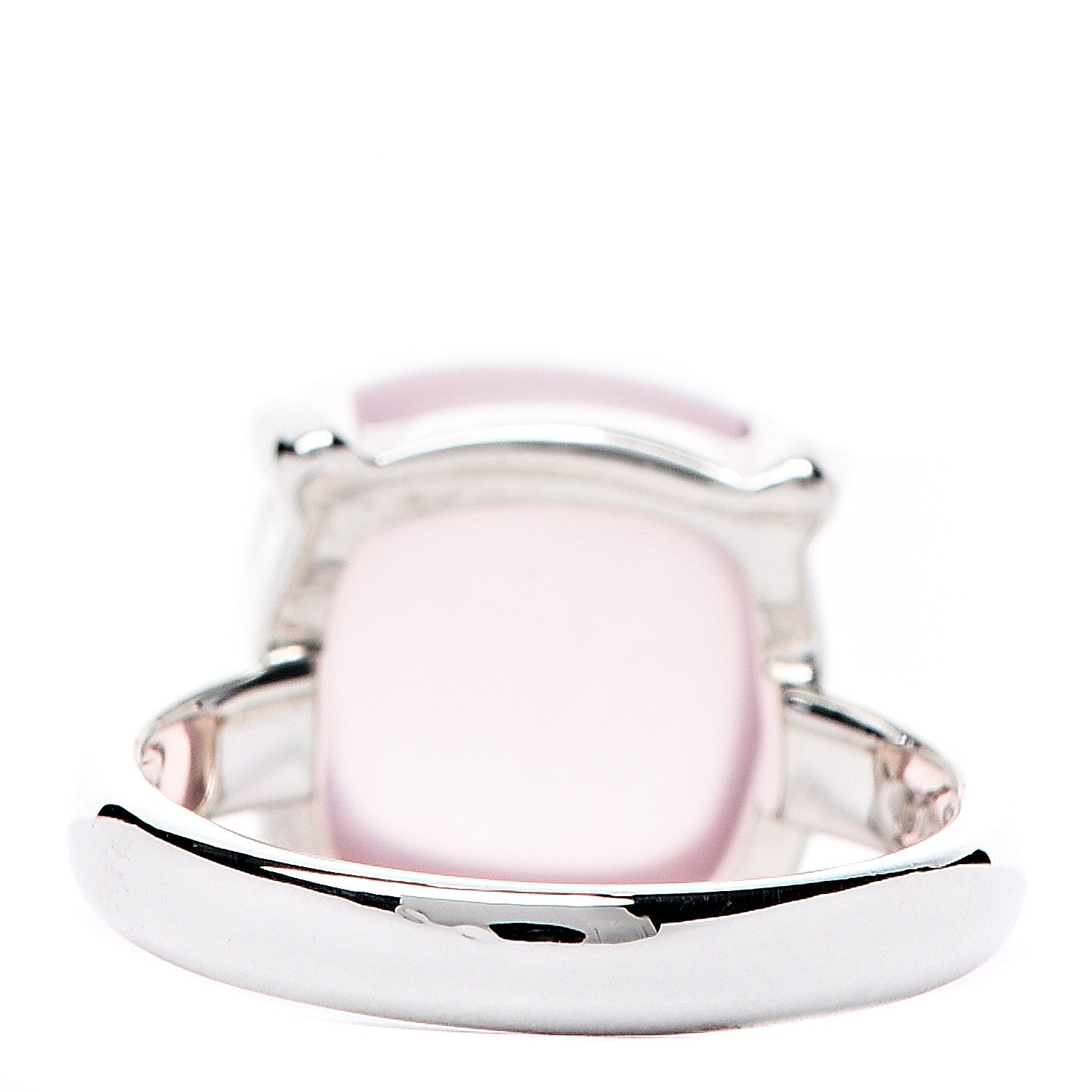 Tiffany Sterling Silver Rose Quartz 12mm Paloma's Sugar Stacks Ring 50 5.5 2 of 4