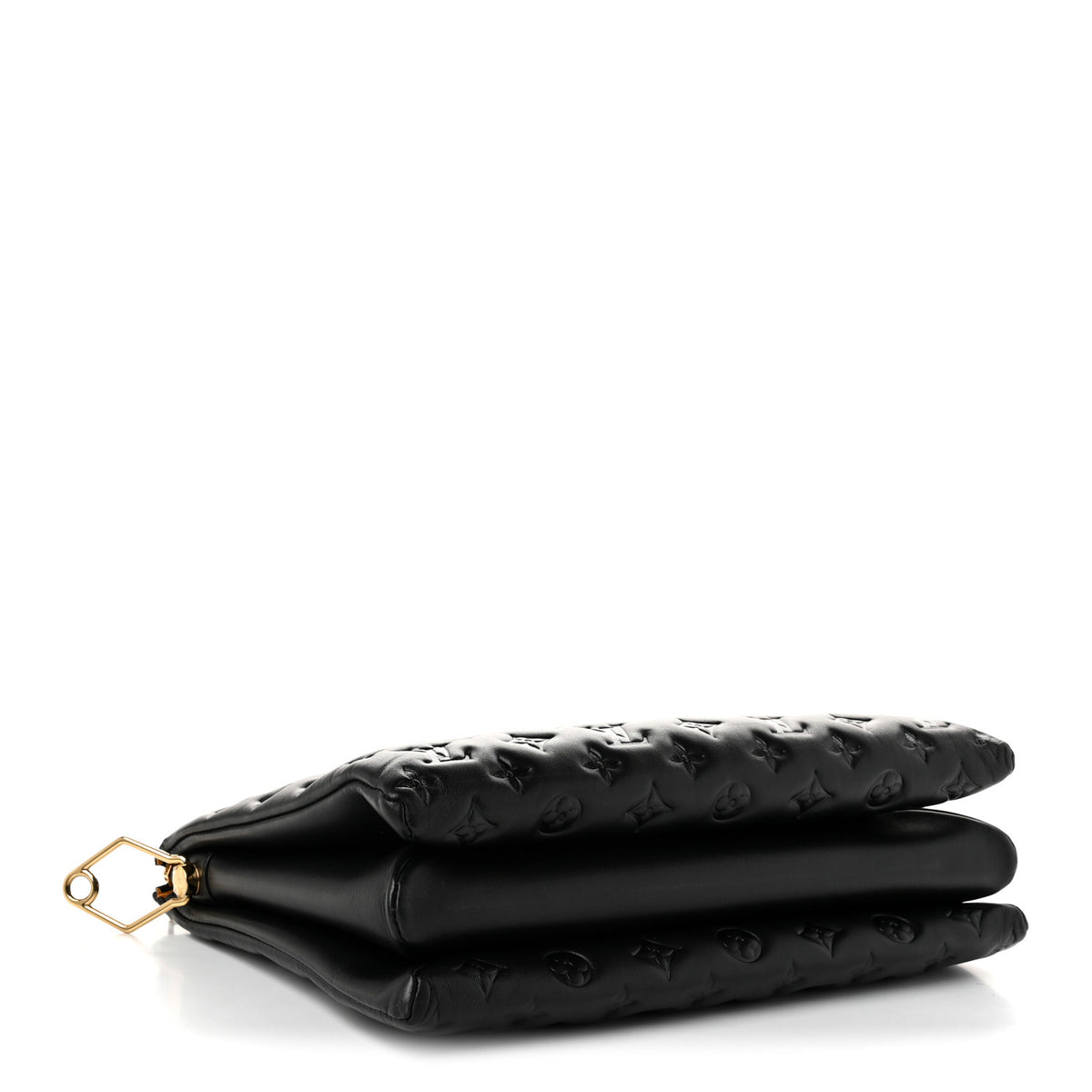 Lambskin Embossed Monogram Coussin MM Black