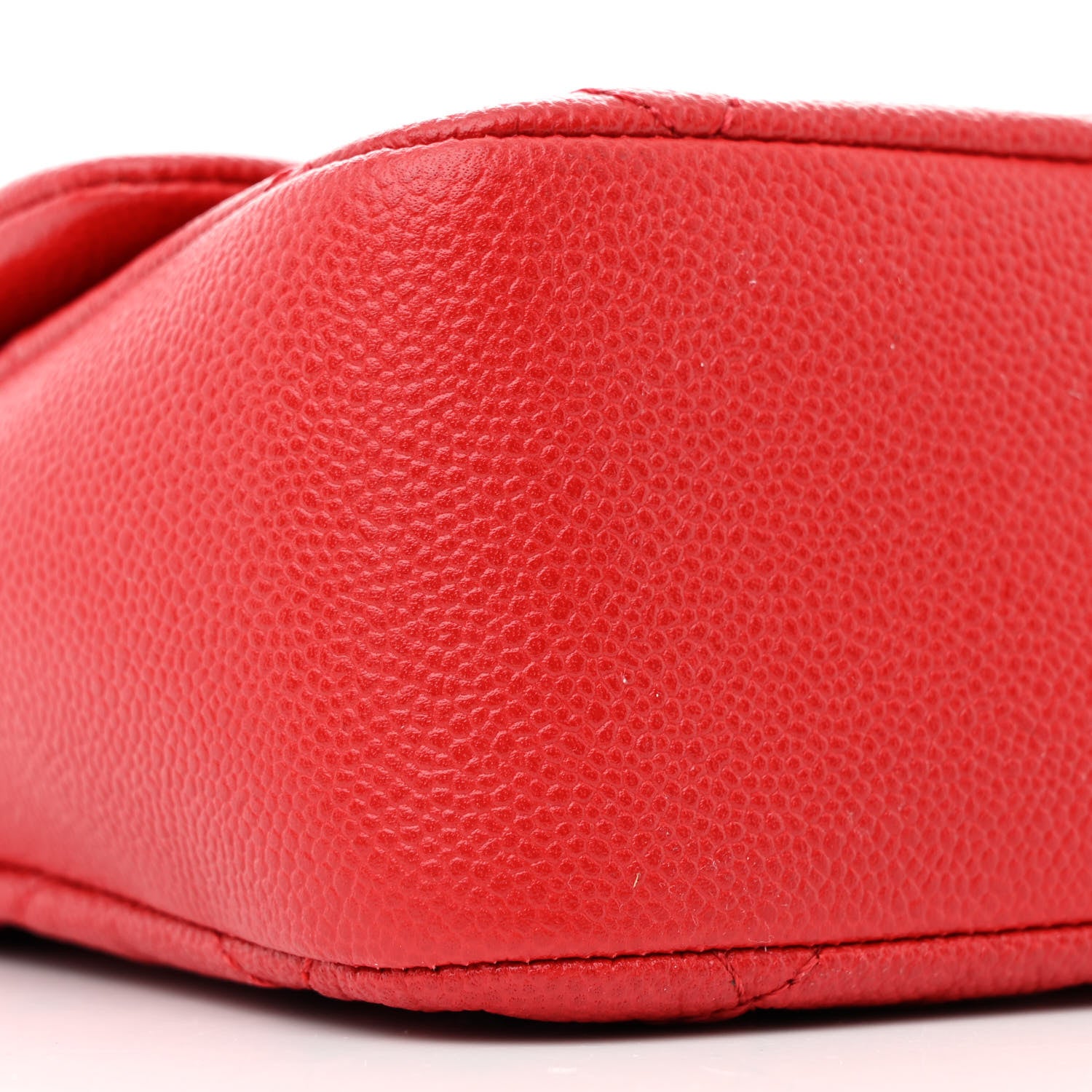 Chanel Shiny Caviar Quilted Large Chain Melody Flap Red 9 of 11